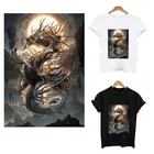 Восточные полосы дракона, термочувствительные нашивки, Аппликации, искусственная наклейка на одежду, термоклейкие нашивки для одежды, топы