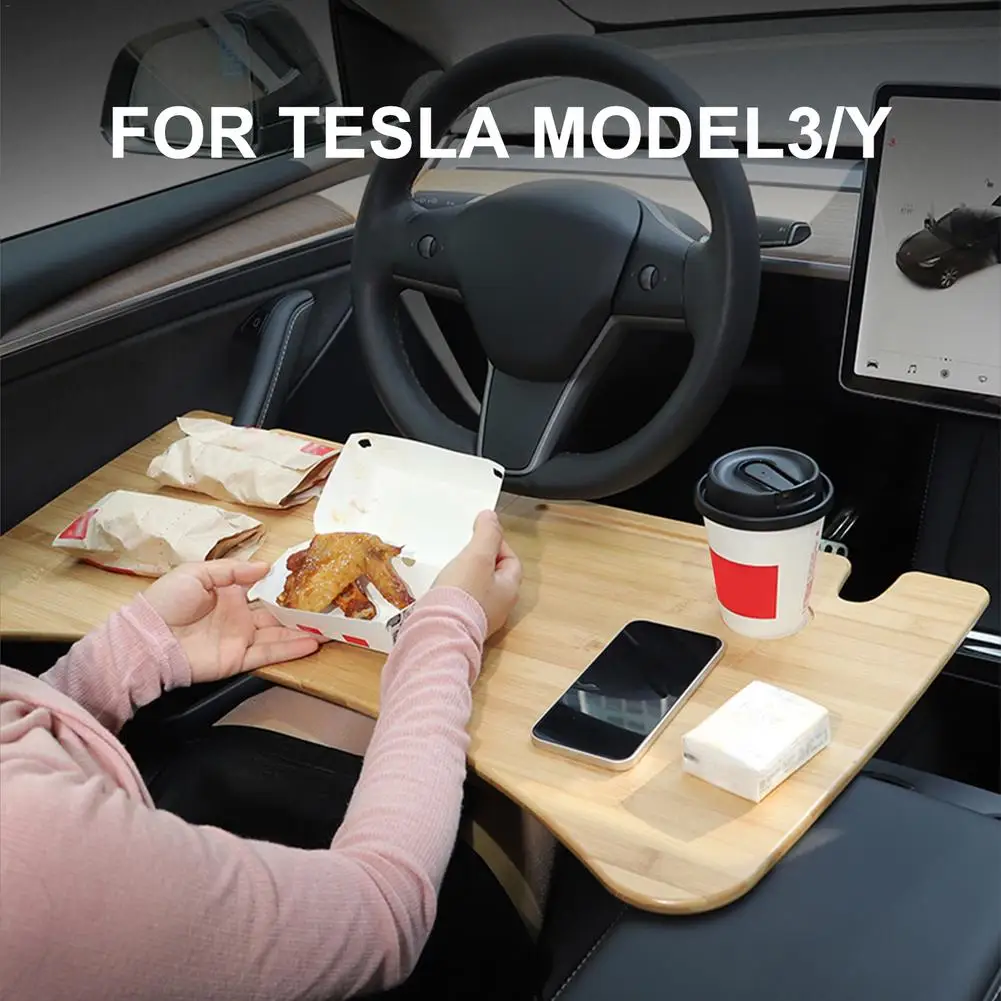 For Tesla Model 3 Y Car Steering Wheel Table Board Laptop Notebook Desk Mount Stand Universal Eating Drinking Tray Holder | Автомобили и