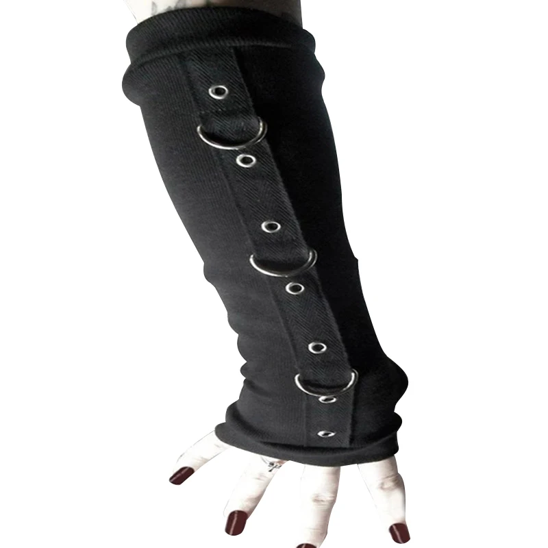 

Лидер продаж, D-образные женские рукава с пряжкой, модные до локтя, гетры для рук без пальцев, зимние перчатки