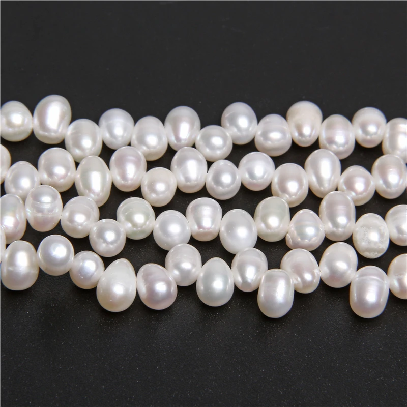 Natural Fresh Water Pearl Beads 6-7mm Oval Seed Loose DIY Women Elegant Necklace Bracelet handmade potato rice pearl beads | Украшения и
