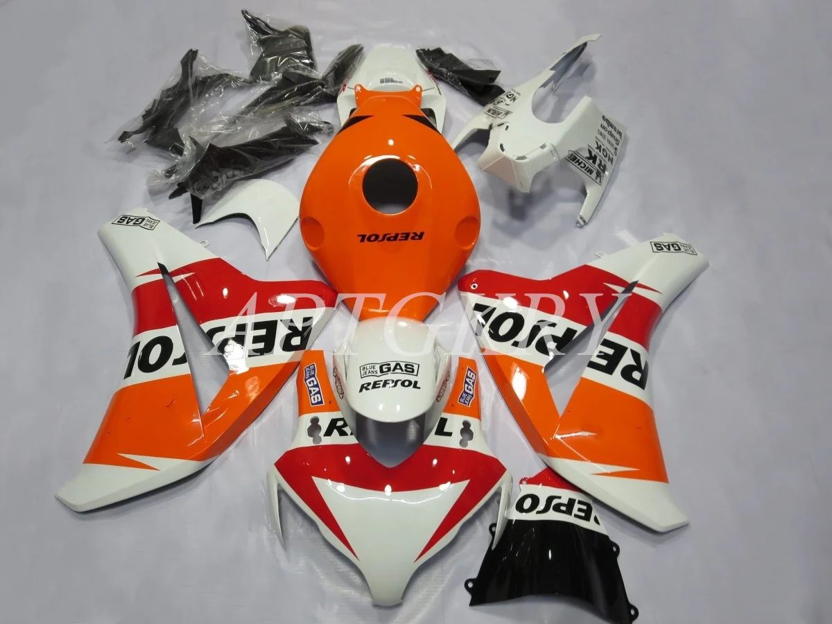 

Новый комплект обтекателей для мотоцикла ABS, подходит для HONDA CBR1000RR 2008 2009 2010 08 09 10 11, кузов оранжевого и белого цвета на заказ