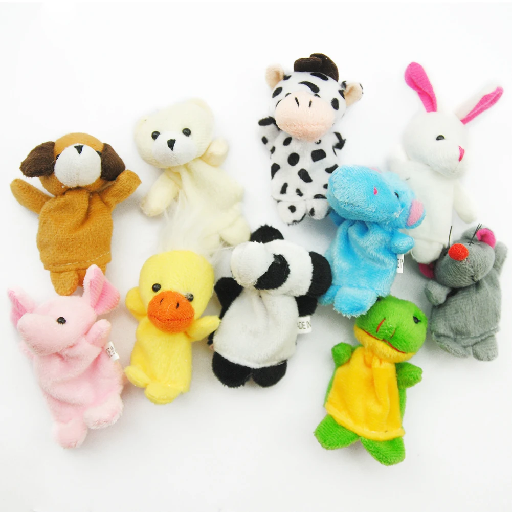 ROXPORT детские куклы 10 шт./компл. Семейные Игрушки для пальцев тканевые развивающие