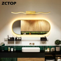 led mirror front light wall lamps bathroom white black gold led flat lamp modern indoor wall light makeup mirror wall sconces