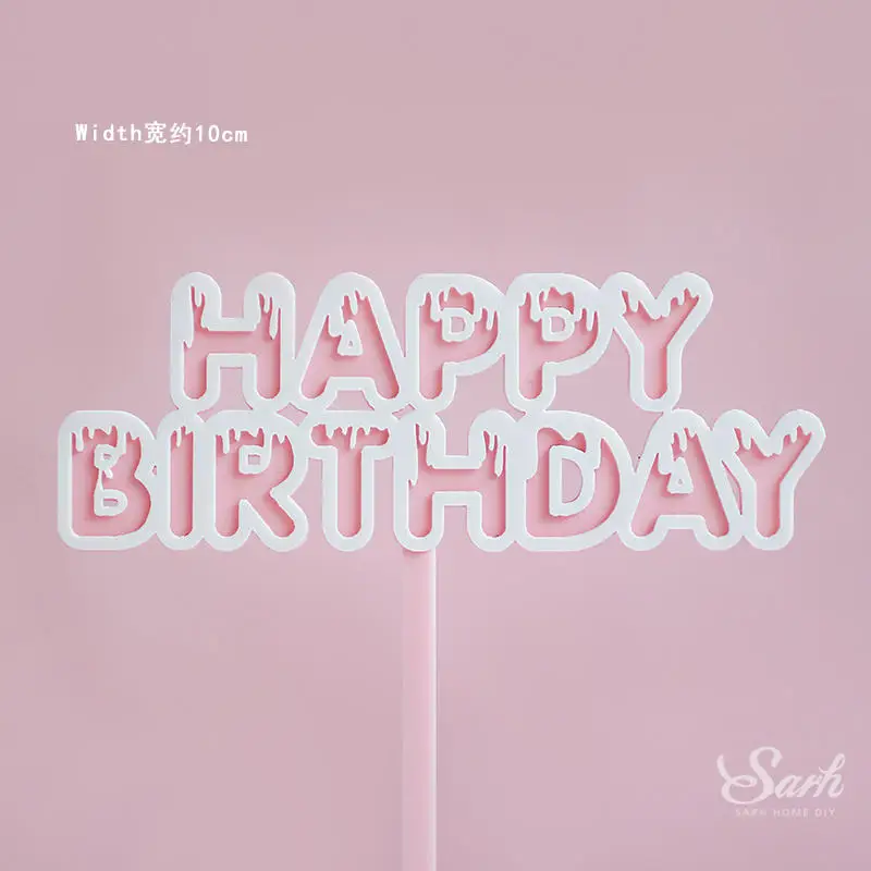2pc birthday A Розовый синий качающаяся голова мышь украшение сердце ветряная мельница кисточкой облака Топпер для торта «С Днем Рождения» вечерние принадлежности для выпечки подарки - Цвет: 2pc birthday A