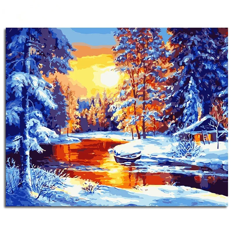 Раскраска по номерам масляная краска домашний декор DYI вручную рандомная