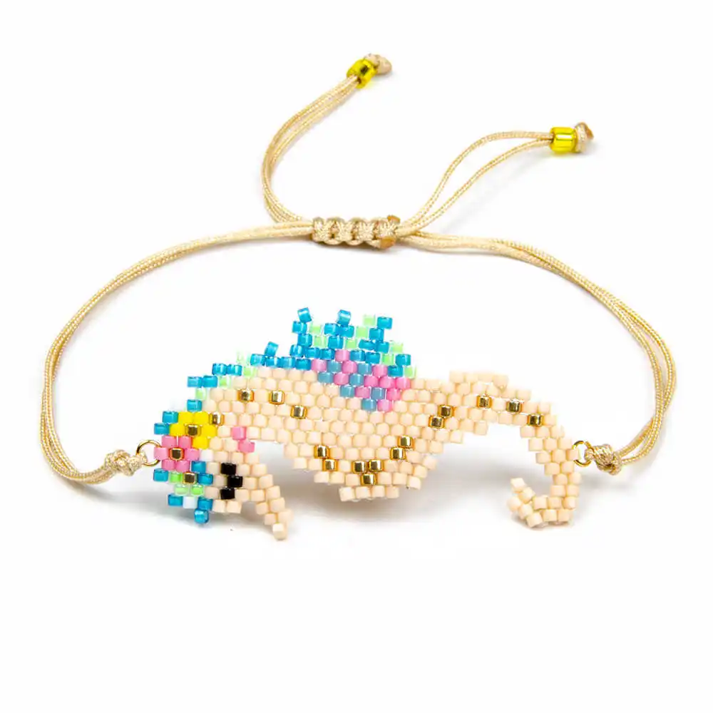 Shinus MIYUKI Tila Beads браслет Seahorse Pulseras Mujer Boho шикарный летний подарок для девочек с животными ручной работы из 4 предметов - Окраска металла: MI-B180383A