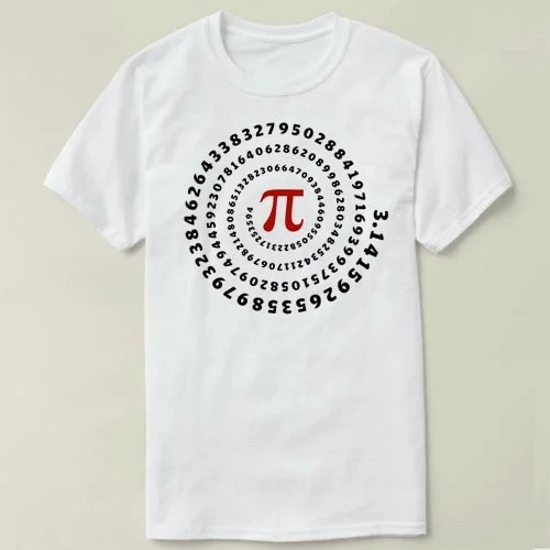 

International pi math maths Tee short sleeve cotton t-shirt women and men