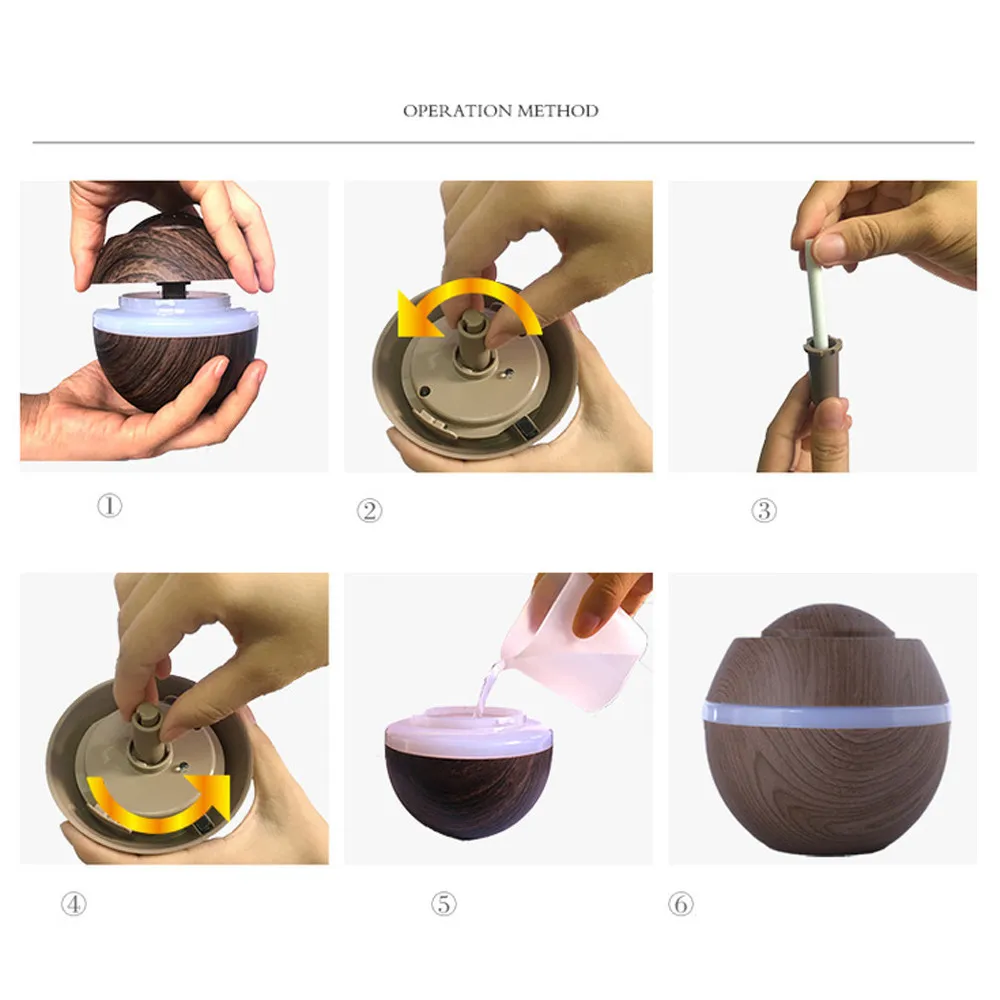 Ультразвуковой увлажнитель воздуха 500 мл 7 цветов светодиодная подсветка |