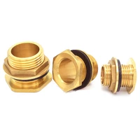 brass water tank connector 12 34 1 bsp threaded male pipe plumbing fittings bulkhead nut jointer