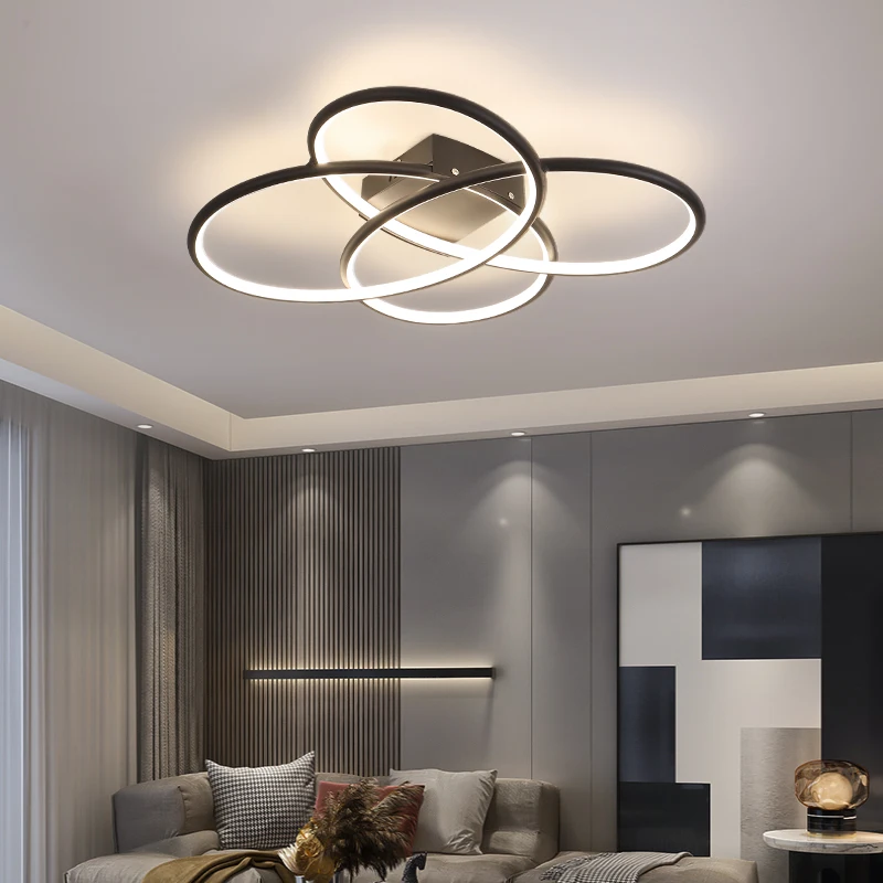 

Minimalism New Modern led Ceiling Lights for living room Dining room bedroom study black or Gold finished Ceiling Lamp fixtures