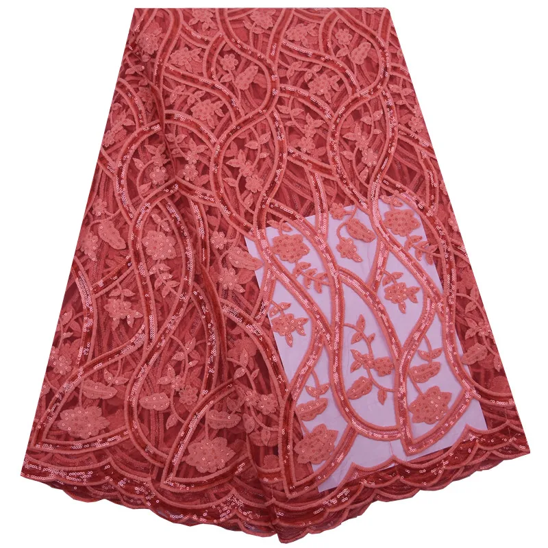 Новейший стиль молочный шелк Африканский сухой кружевной ткани высокого