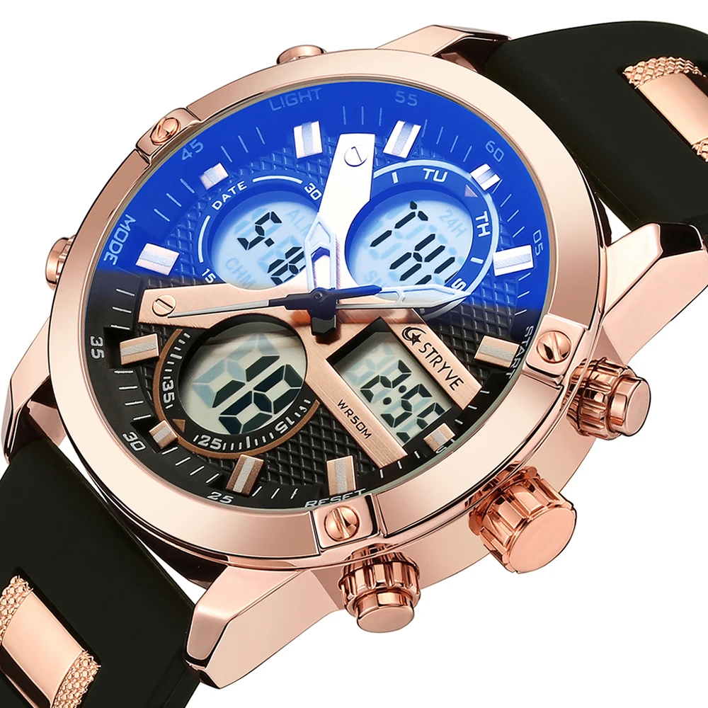 STRYVE цифровые спортивные часы многофункциональный светодиодный