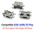 Для Moto E5 E7 G G9 Power Play One Fusion Edge hyper plus USB-разъем для зарядки, зарядный порт для Samsung A10S A10