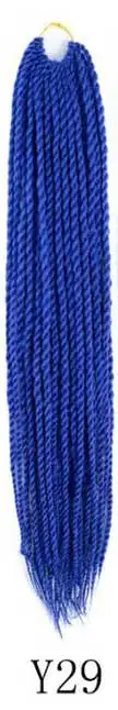 Qphair Ombre Сенегальские вьющиеся волосы крючком косы 24 дюйма 30 корней/упаковка синтетические плетеные волосы для женщин черные кроличьи волосы - Цвет: y29