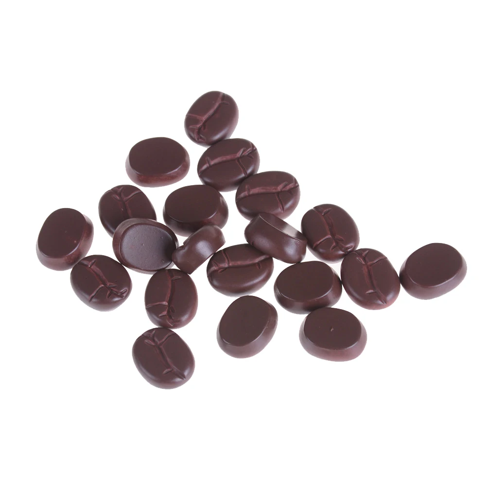 

20PCS Coffee Beans Figures Simulation Food Dessert Miniature Figurine Pretend Play Kitchen Toy Doll House DIY Accessories Gift