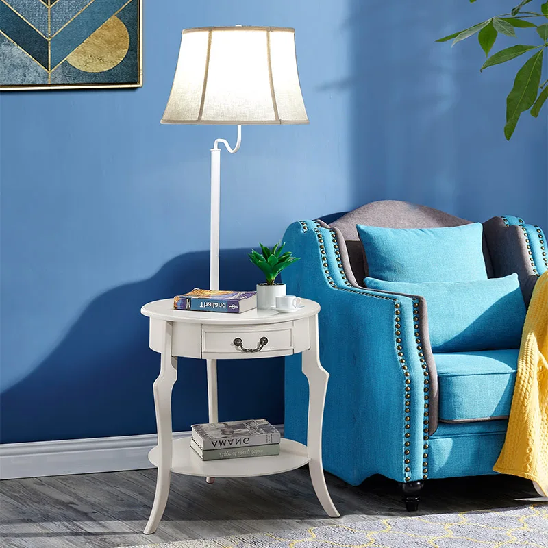 Современный европейский белый диммер Напольная Лампа с ящиком для кофейного