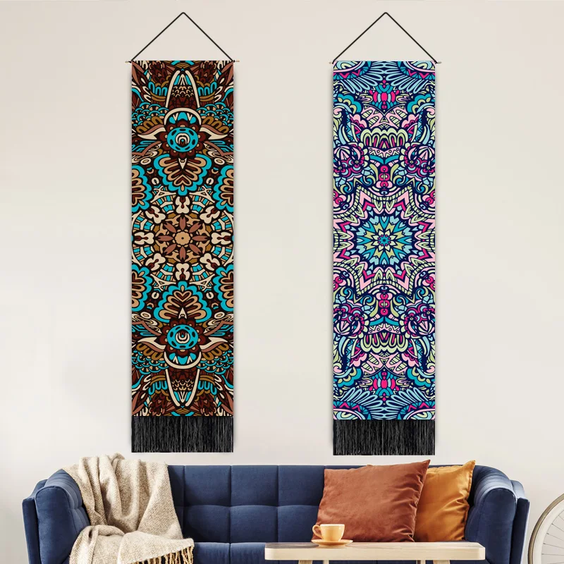 

Bohemian hanging picture home cross border printing room decorative hanging cloth Datura decorative cloth tapestry