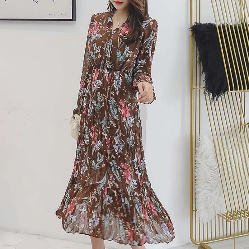 Женское платье-трапеция с принтом черно-белое элегантное офисное платье