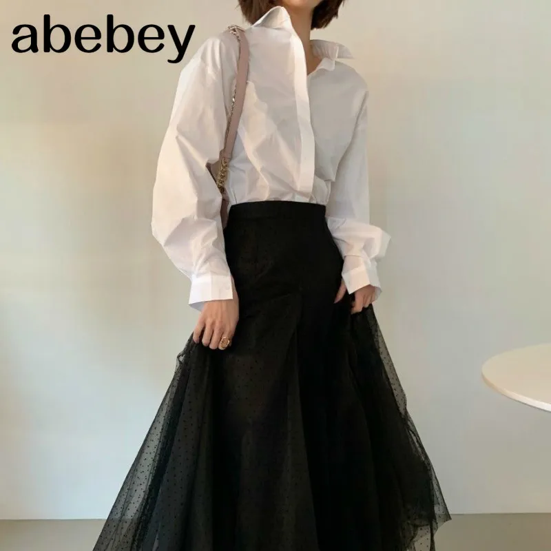 Женский офисный костюм из 2 предметов рубашка с отложным воротником и длинным