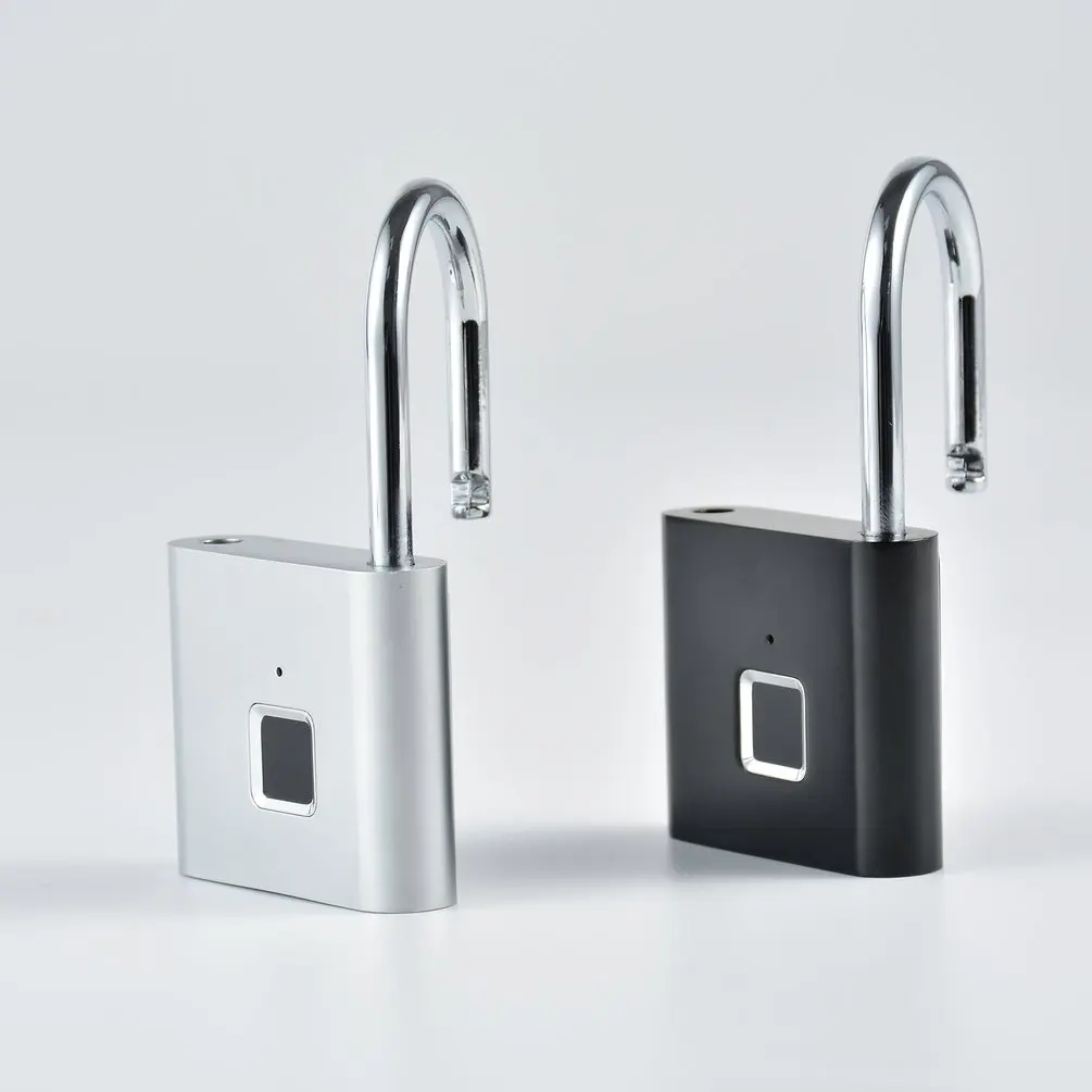 

O10 Fingerprint Padlock Smart Keyless Quick Unlock Zinc Alloy Metal Self Developing Chip Anti-Theft USB Rechargeable Door Lock