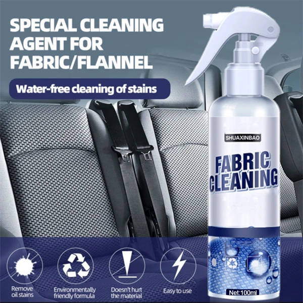 

Car Interior Fabric Cleaning Agent 100ml Multi-purpose Cleaning Agent Spray Cleaning Tool FU