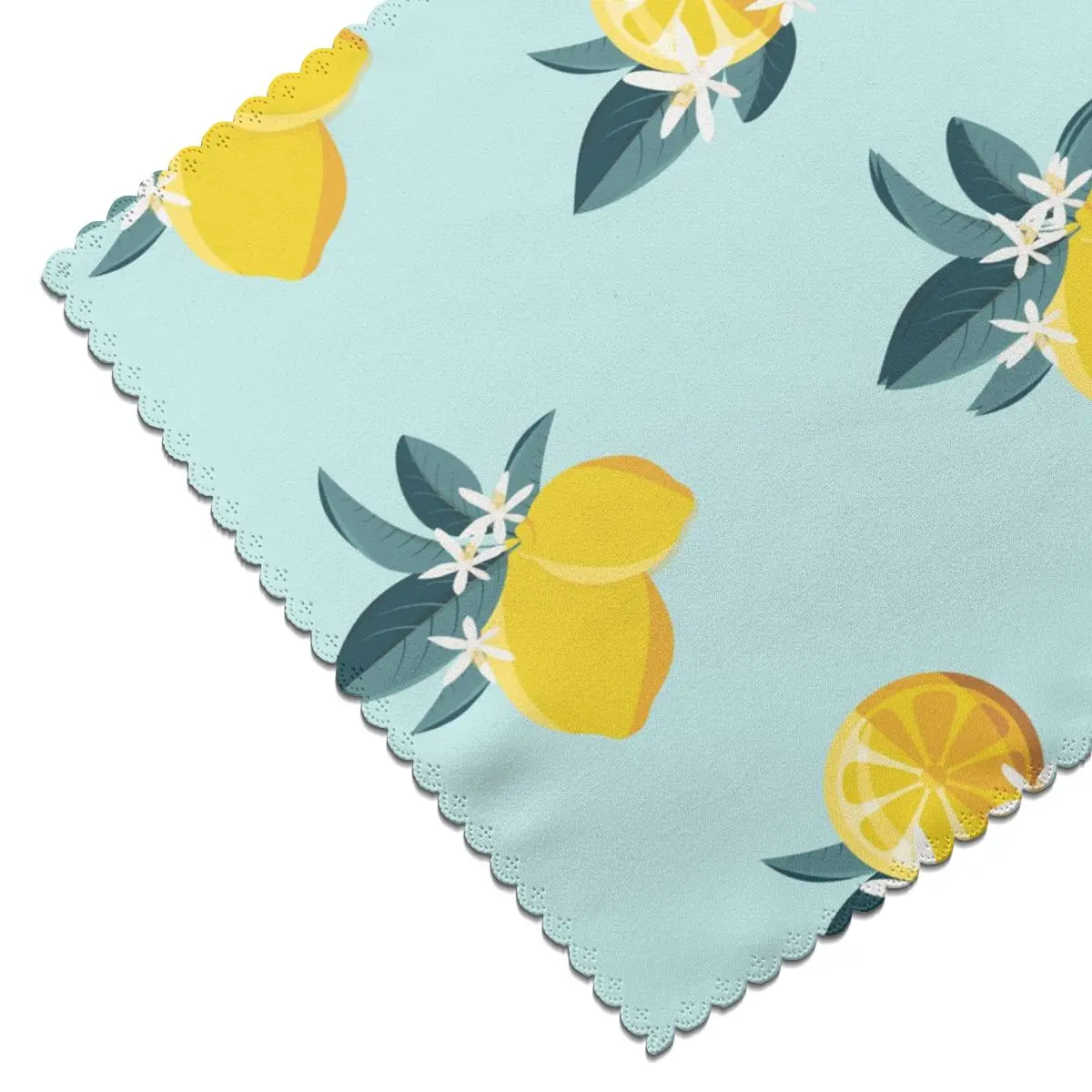 

Table Mats Drink Coaster Table Placemats Tropical Summer Lemon Pattern Coffee Mug Cup Coasters 6 PCS Non-slip Pads