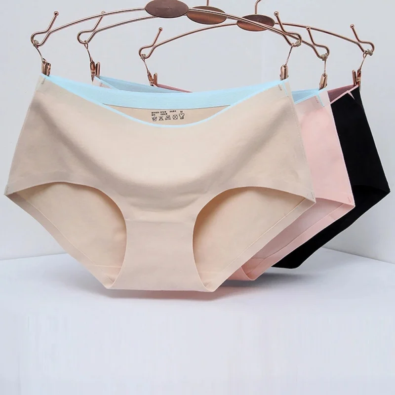 

2019 New Cotton Intimate Underwear Ladies Panties Color Matching Hip Breathable Sexy Women's Seamless Briefs Ropa Interior Mujer