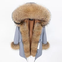 women jacket winter 7xl parka long coat raccoon fur collar warm and thick real natural fur women real fox fur coat