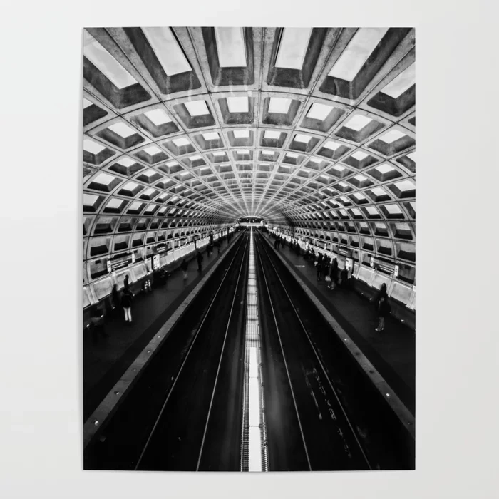 Настенная картина на холсте туннельный плакат модульные черные и белые картины