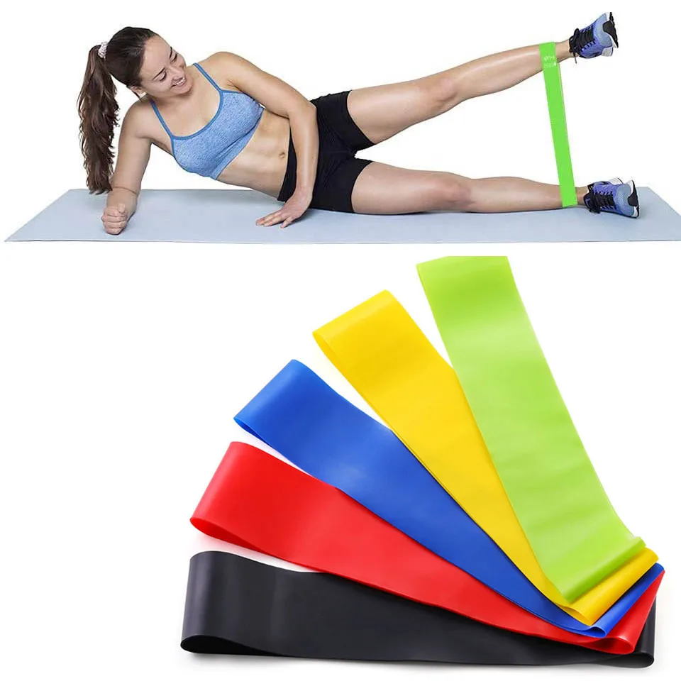 

Резиновые эластичные ленты для йоги, фитнеса, спортзала, тренировок, пилатеса, спорта, 0,35-1,1 мм