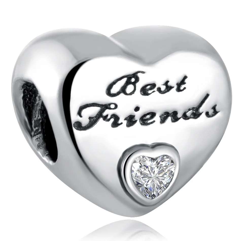 S925 Silver Bead Sister Daughter Dad Mom Mother Friends Family Tree Thank you Charms fit Lady Bracelet Bangle | Украшения и