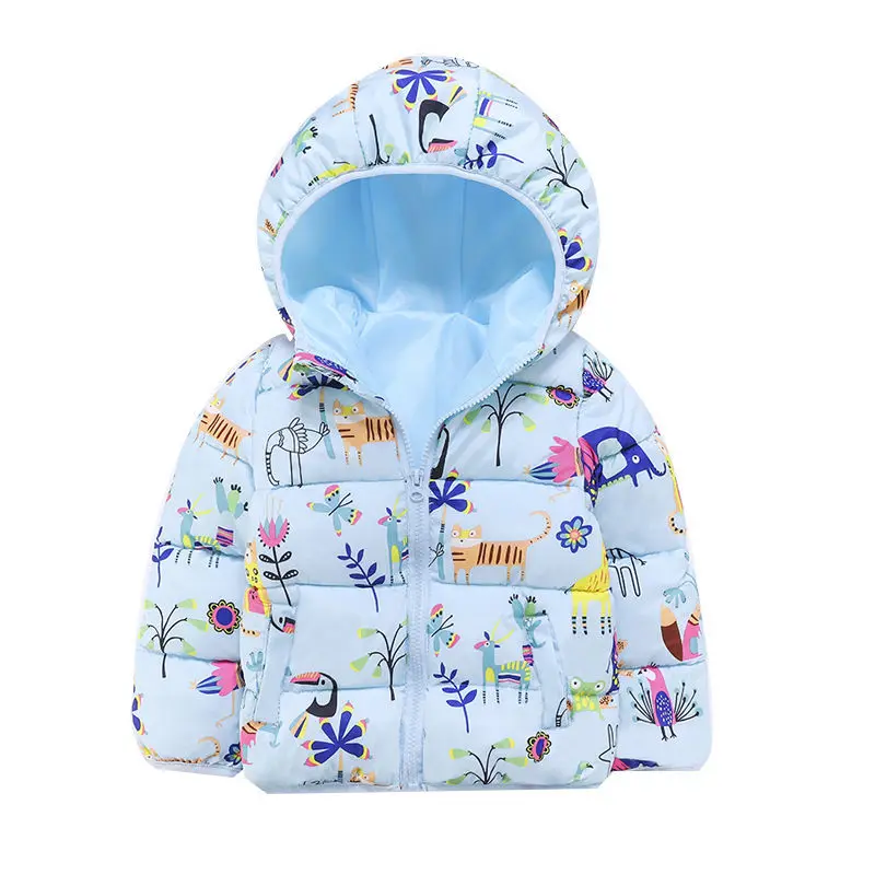 Детские короткие куртки с капюшоном Сезон осень-зима Новинка 2021 года Модная