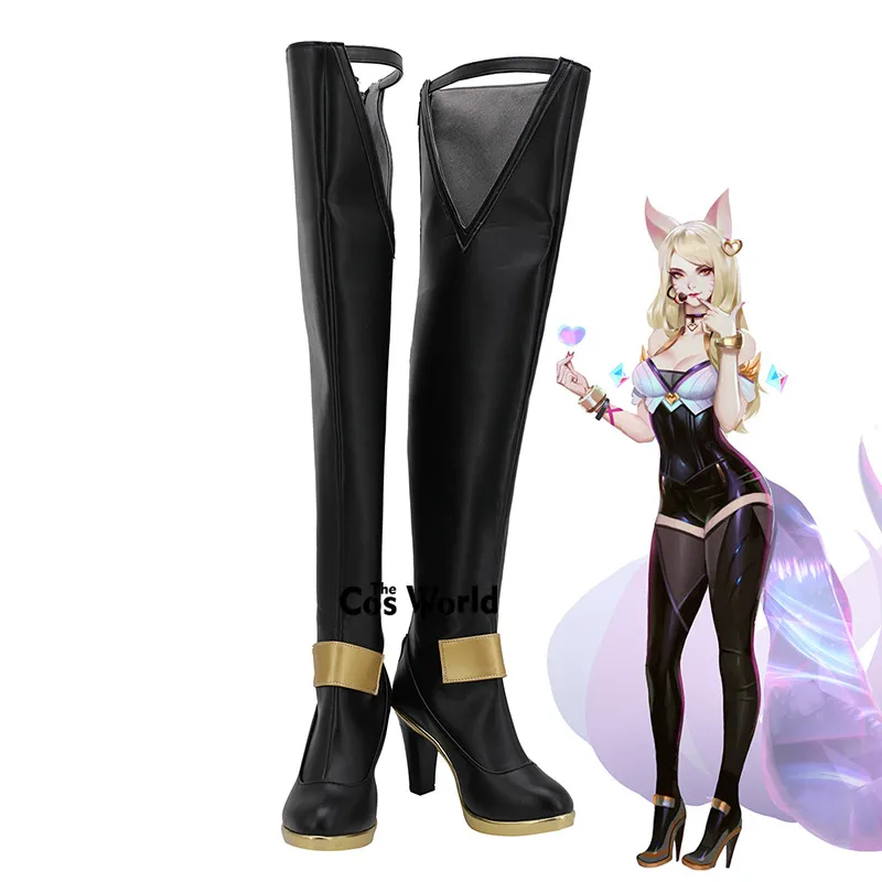 Обувь для косплея LOL KDA Girl Group The Nine-Tailed Fox Ahri на высоком каблуке