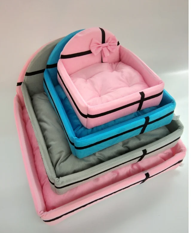 Кровать для домашних животных мягкая теплая кровать со съемным гнездом больших и