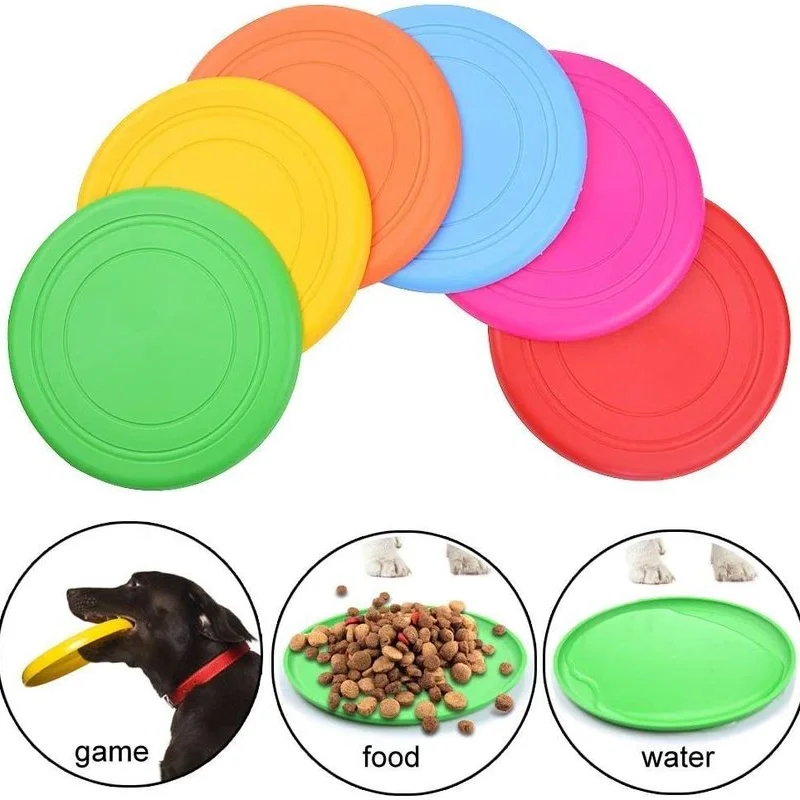 

1 Piece of EVA Material Silicone Flying Saucer Dog Toy Game Anti-chewing Puppy Training Dog Accessories