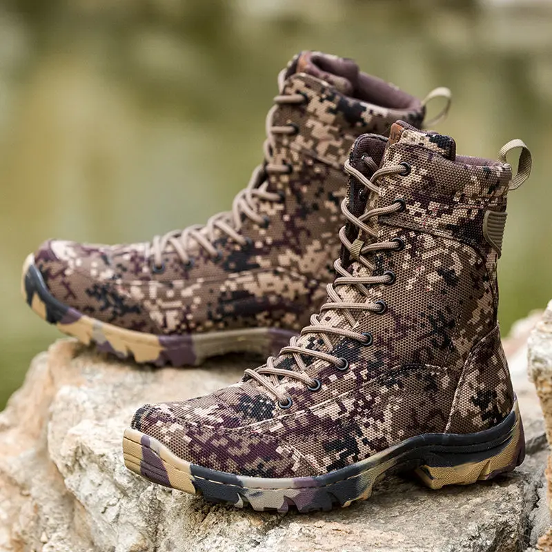 Летние уличные высокие вспомогательные ботинки тактические боевые пустынные