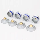 4 комплекта, алюминиевый серебристый ударопрочный усилитель Preffair + изоляционная подставка, усилители Hi-Fi