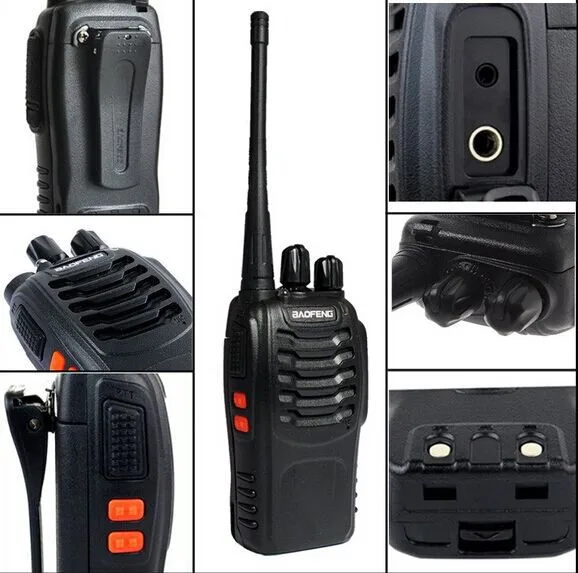2PCS Baofeng 888S Walkie Talkie Powerful 5W CB Ham Two-way Radio Boafeng UHF 16CH Walkie-talkies UV 5R UV 82 BF 888S Transceiver