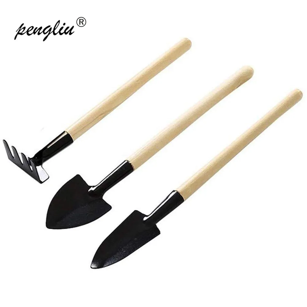 Pengliu 3 шт./компл. набор ручных мини садовых инструментов лопата грабли с