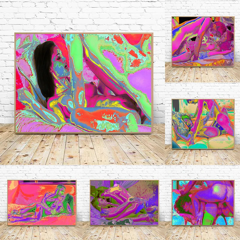 

Abstract Sexy Women Canvas Painting Couple Body Art Posters Living Room Bedroom Decor Wall Art Pictures Mural Home Decor