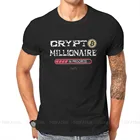 Крипто-миллионер в движении, модные футболки, Биткоин, мужские стильные топы из чистого хлопка, футболка с круглым вырезом, большой размер