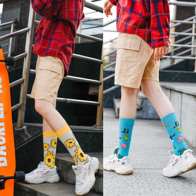 Носки хлопковые унисекс с авокадо бургерами суши яблоком фруктами едой 25 цветов |