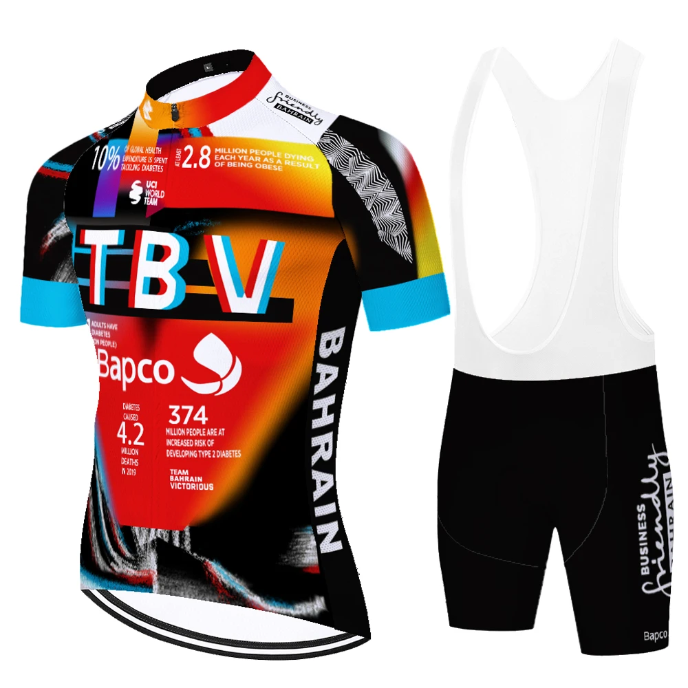 2021 Team bahrain mclarening cycling jersey man maillot ciclismo hombre verano bike shorts quick dry BICYCLING suit | Спорт и