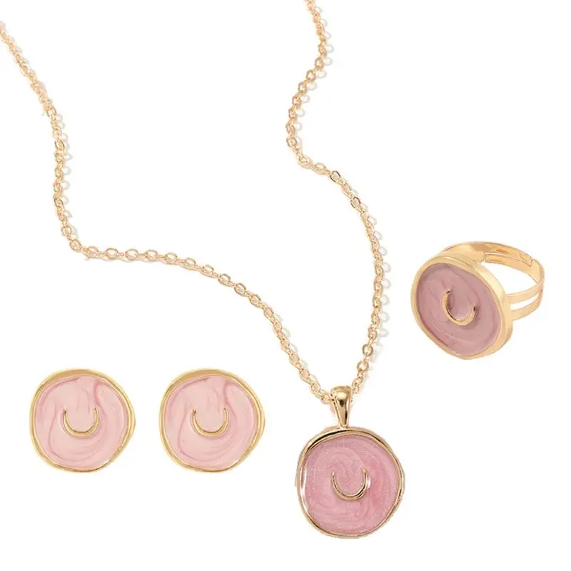 Эмалевые звезды луна сердце светящиеся круглые диски подвеска ожерелье кольцо