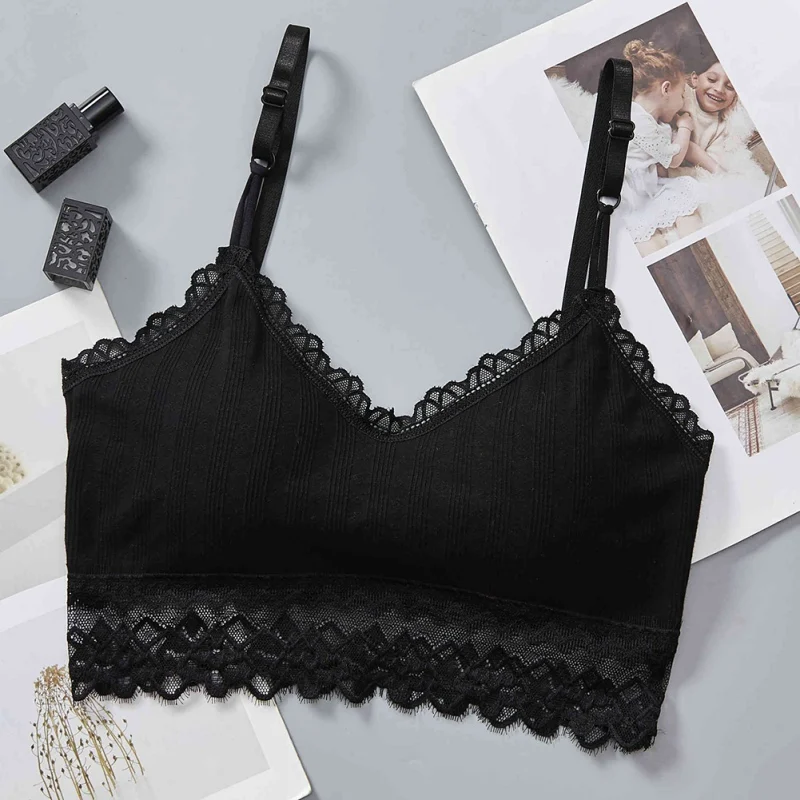 Фото Sexy Sports Bra Push Up Solid Color Wire Free Stretchy Bralette Lace Stitching No Steel Ring Fitness hot sale Женская одежда Sexy Sports Bra Push Up Solid Color Wire Free Stretchy Bralette Lace Stitching No Steel Ring Fitness hot sale Женская одежда