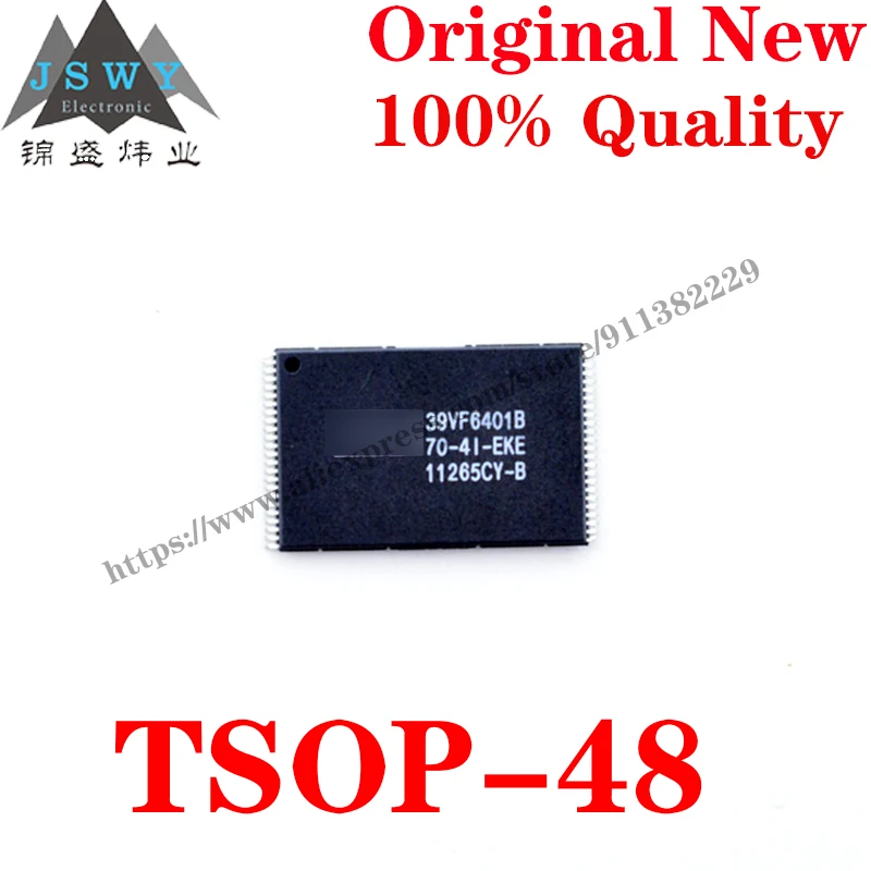 10~100PCS SST39VF6401B-70-4I-EKE TSOP-48 Semiconductor Memory NOR Flash IC Chip with for module arduino Free Shipping 39VF6401B