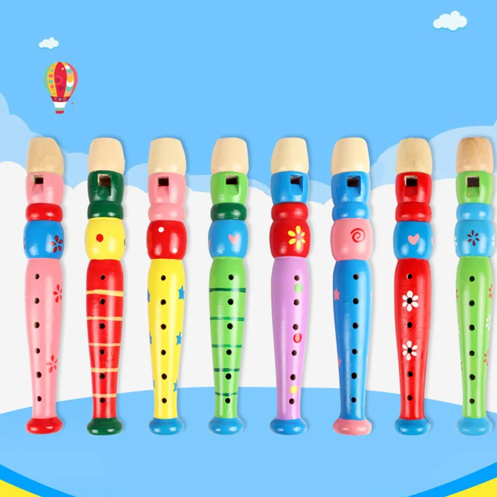 Цветные деревянные канавки красивый звук с 6 отверстиями | Спорт и развлечения