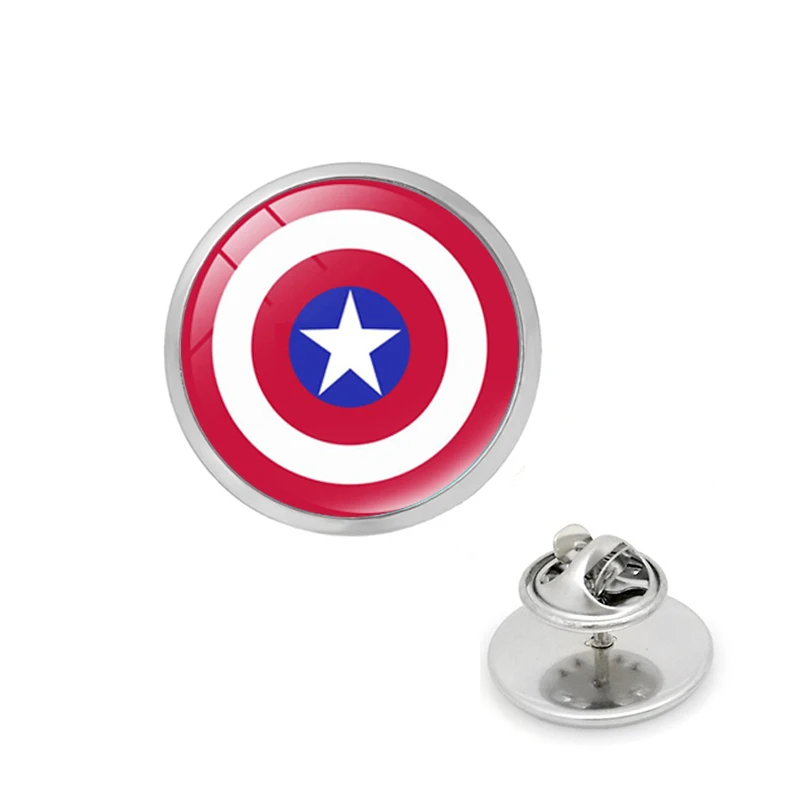 Avengers Brooches Pins Thor Flash Captain America Superman Deadpool Batman Black Panther Pin Men Coat Jewelry | Украшения и