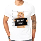 Новейшая забавная дизайнерская Летняя мужская рубашка с принтом озорной кошки, брендовая Модная рубашка, крутые Топы