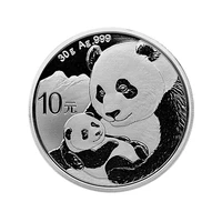 2019 china 10 yuan panda silver coin real silver commemorative coin collection gift with certificate 30g unc